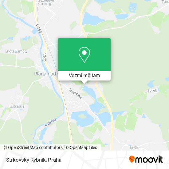 Strkovský Rybník mapa