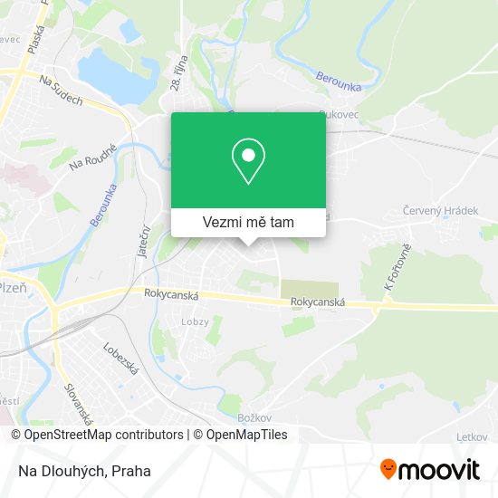 Na Dlouhých mapa