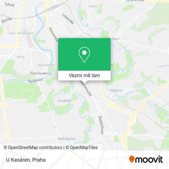 U Kasáren mapa