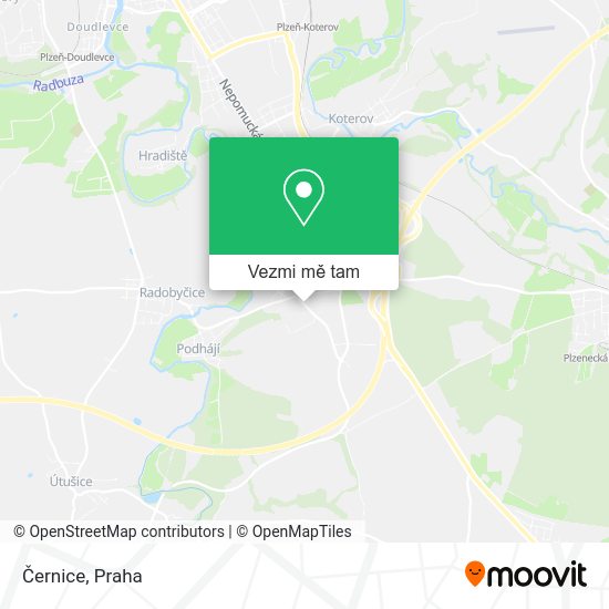 Černice mapa
