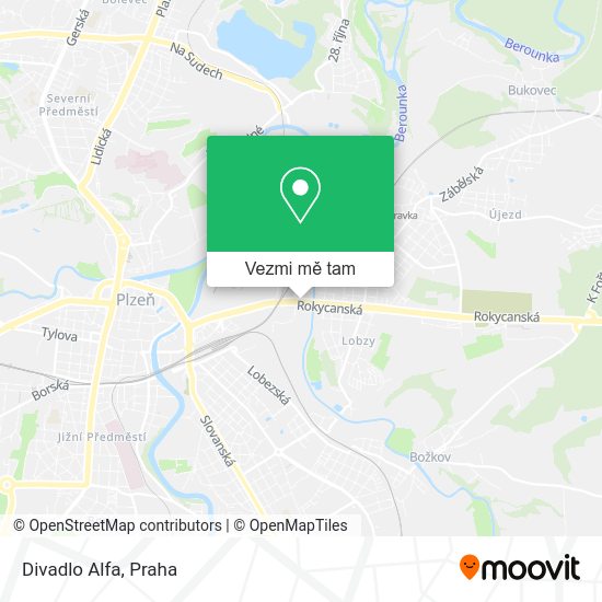 Divadlo Alfa mapa