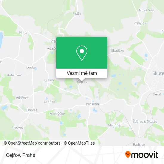 Cejřov mapa