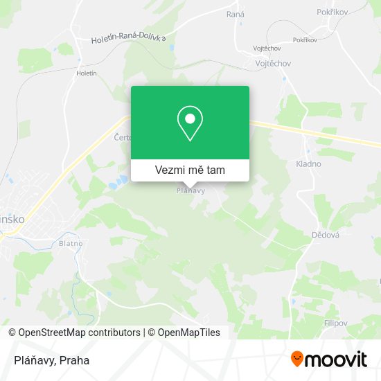 Pláňavy mapa