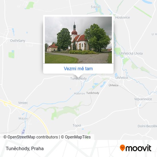 Tuněchody mapa