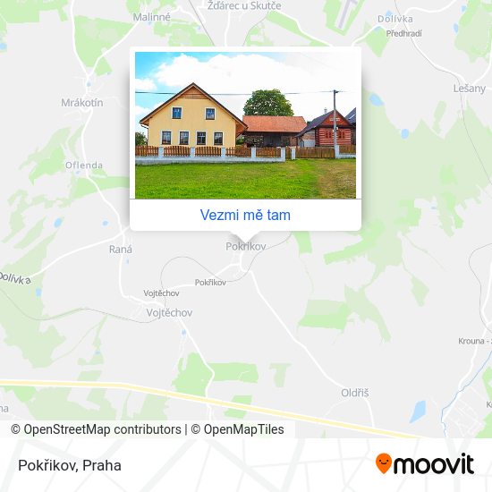 Pokřikov mapa