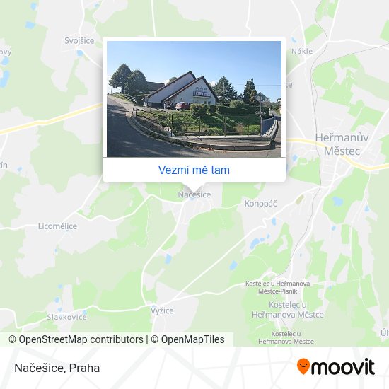 Načešice mapa