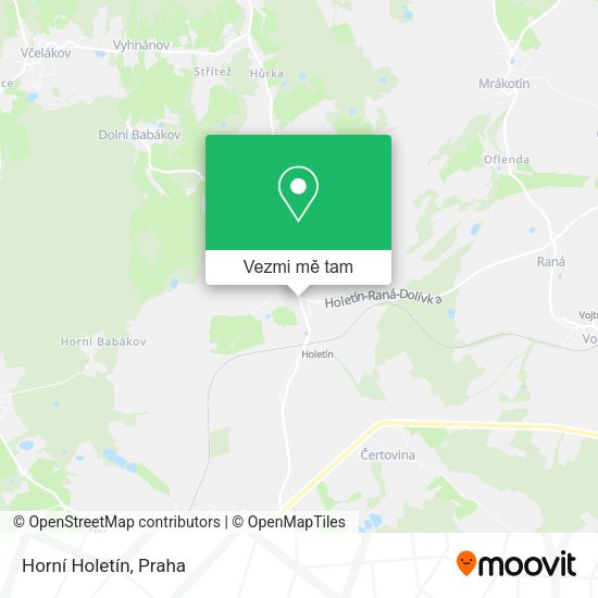 Horní Holetín mapa