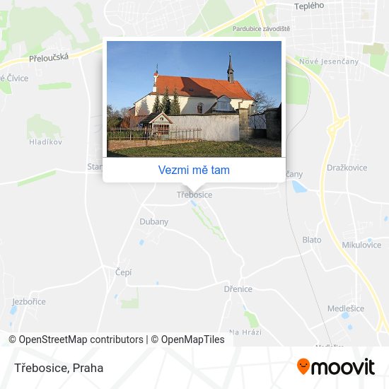 Třebosice mapa