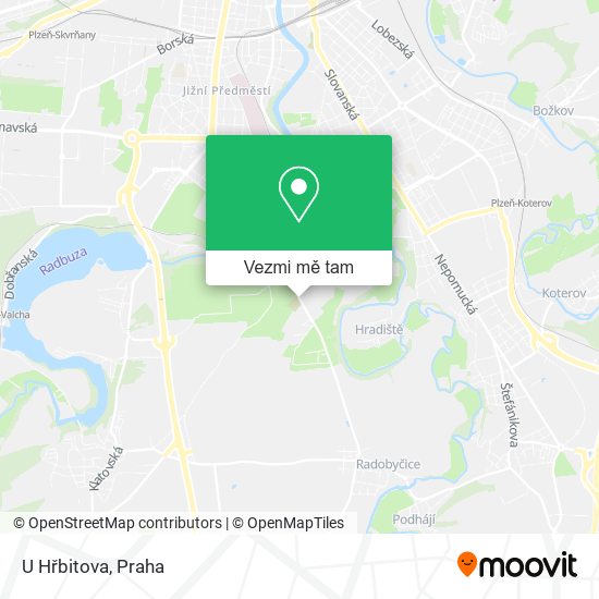 U Hřbitova mapa