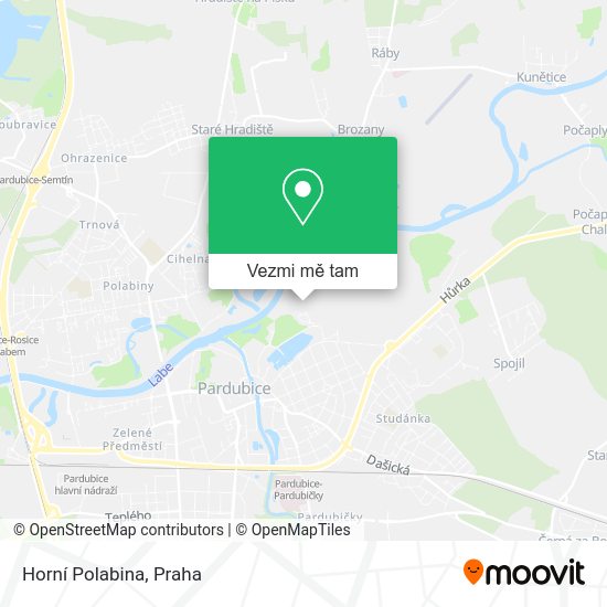 Horní Polabina mapa