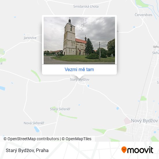 Starý Bydžov mapa