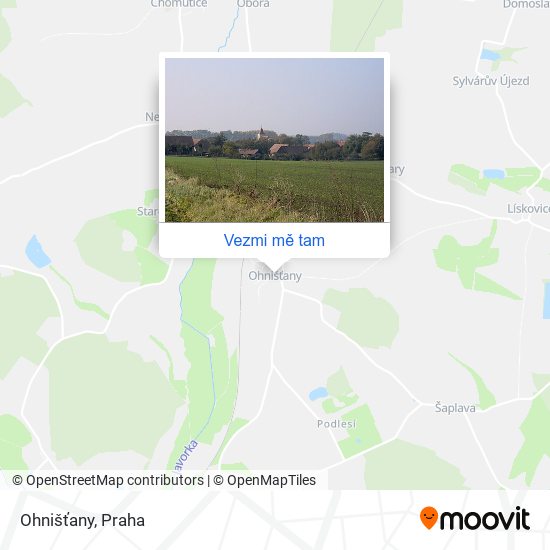 Ohnišťany mapa