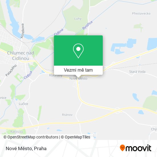Nové Město mapa