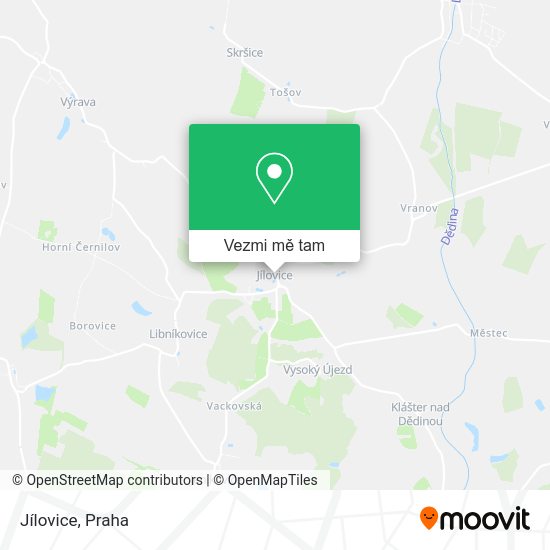 Jílovice mapa