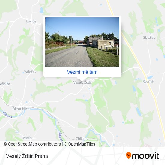 Veselý Žďár mapa