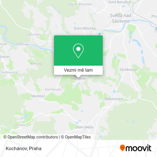 Kochánov mapa