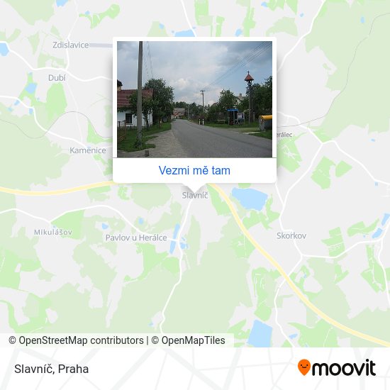 Slavníč mapa