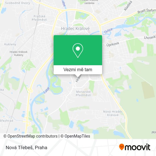 Nová Třebeš mapa
