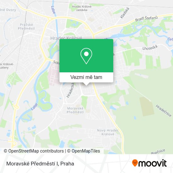 Moravské Předměstí I mapa