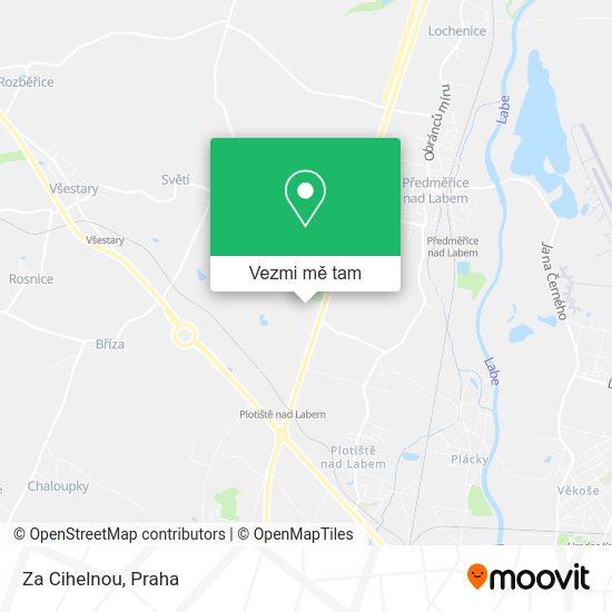 Za Cihelnou mapa