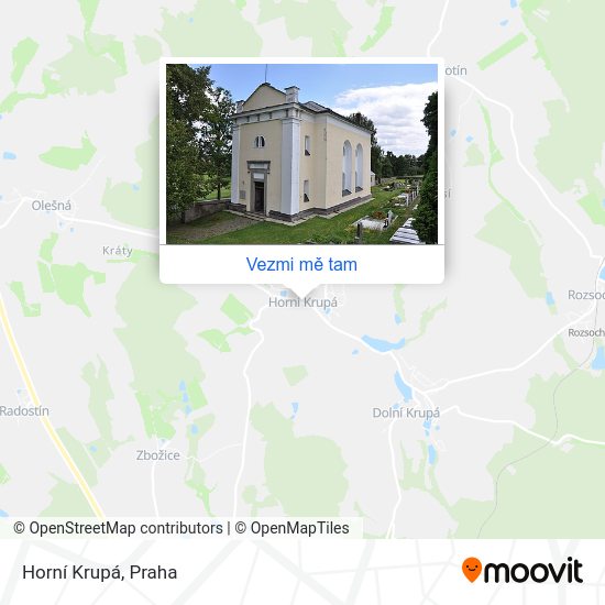 Horní Krupá mapa