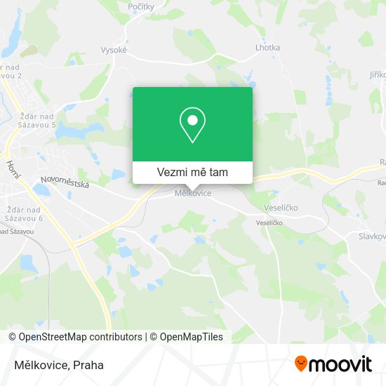Mělkovice mapa