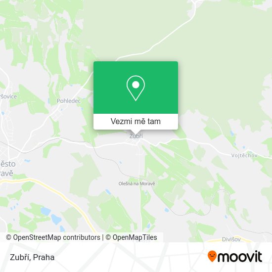 Zubří mapa