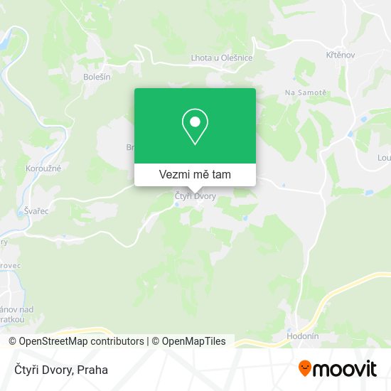 Čtyři Dvory mapa