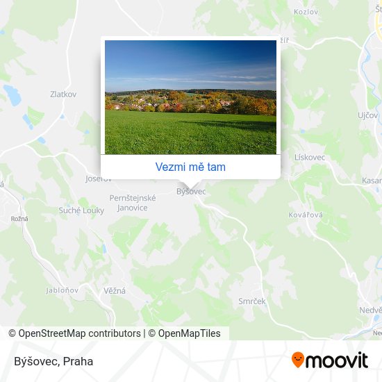 Býšovec mapa
