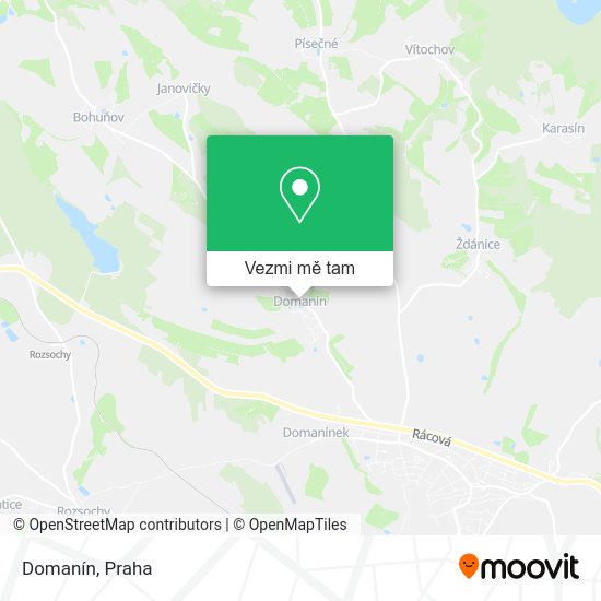 Domanín mapa