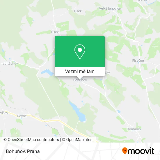 Bohuňov mapa
