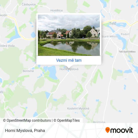 Horní Myslová mapa