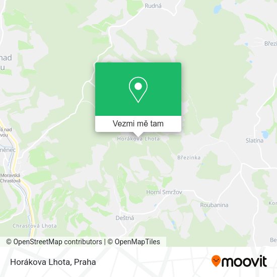 Horákova Lhota mapa