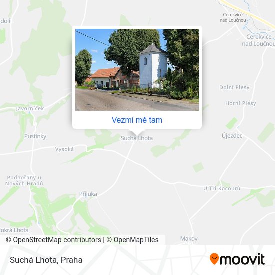 Suchá Lhota mapa