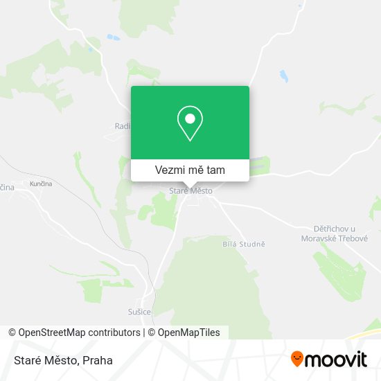 Staré Město mapa
