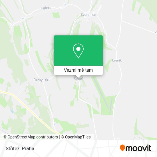 Střítež mapa