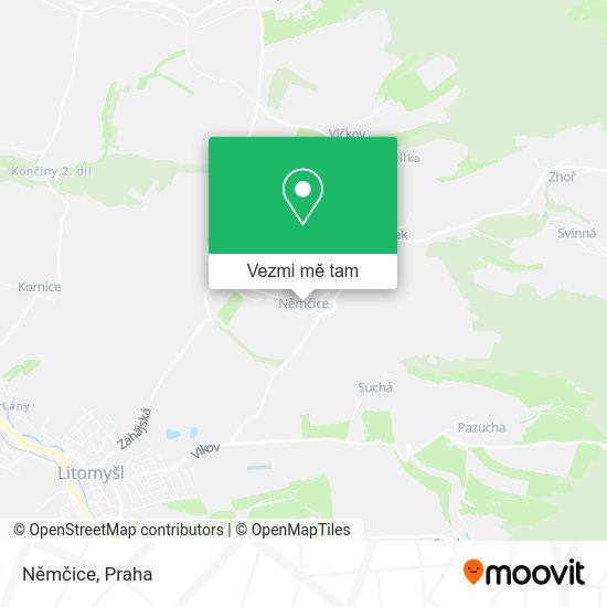 Němčice mapa
