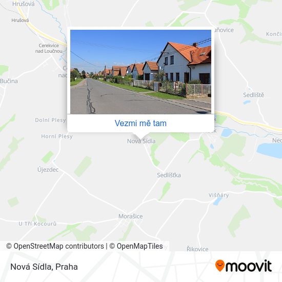 Nová Sídla mapa