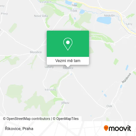Řikovice mapa