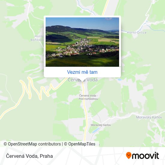 Červená Voda mapa