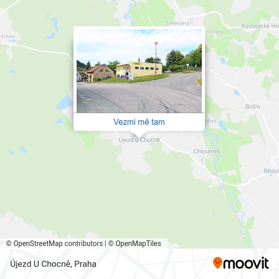 Újezd U Chocně mapa