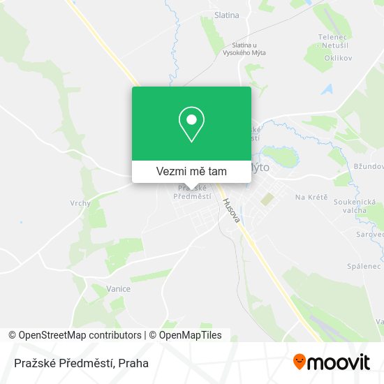 Pražské Předměstí mapa