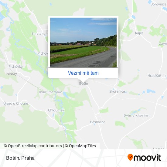 Bošín mapa
