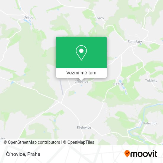 Číhovice mapa