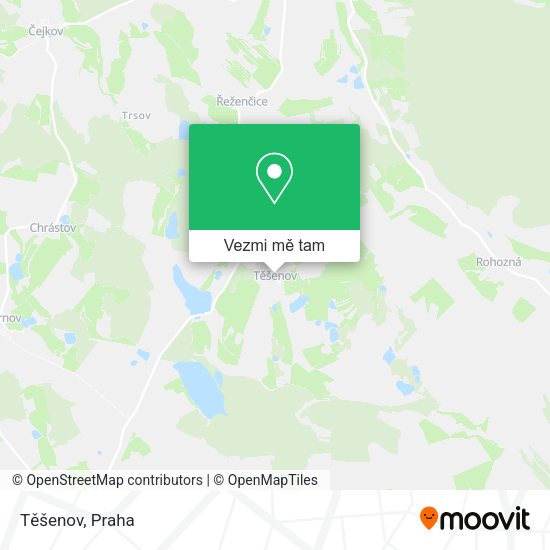 Těšenov mapa