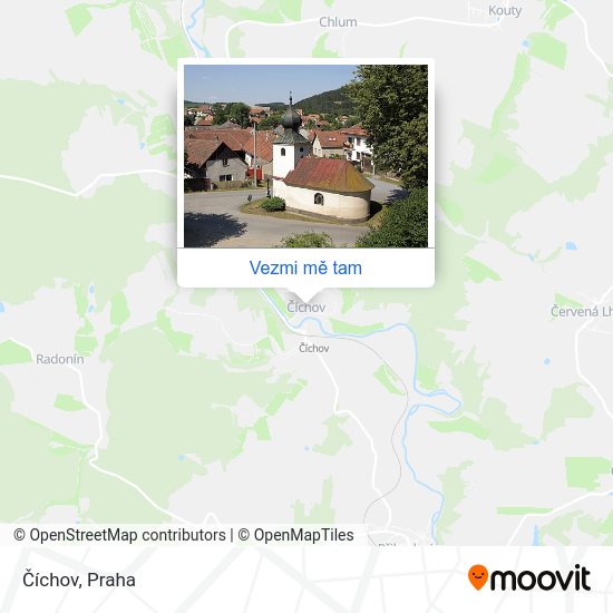 Číchov mapa
