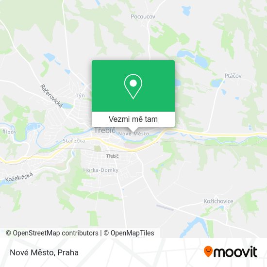 Nové Město mapa
