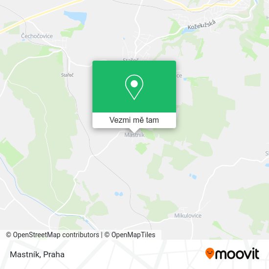 Mastník mapa