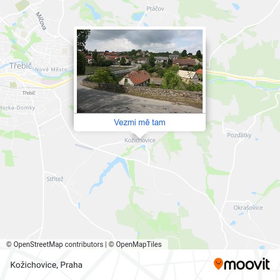 Kožichovice mapa