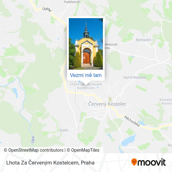 Lhota Za Červeným Kostelcem mapa